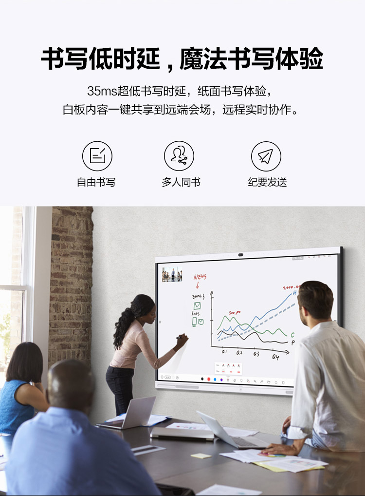 Huawei/华为智慧屏IdeaHub S 86英寸触控一体机电子白板会议平板无线投屏智能语音(图8)