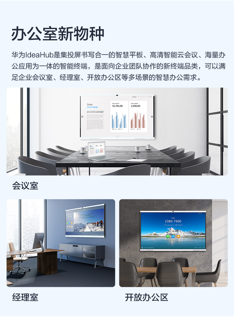 Huawei/华为智慧屏IdeaHub Pro 65英寸触控一体机白板4K镜头会议平板无线投屏智能(图3)